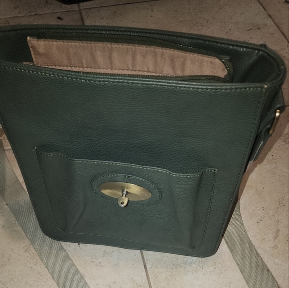 Like new, Green, house of tween, messenger style purse - Picture 2 of 5